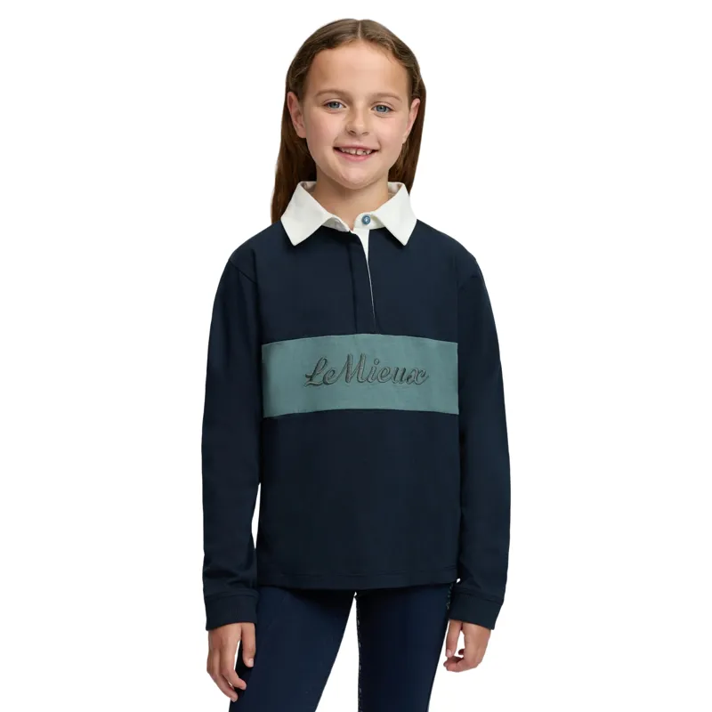 LeMieux Mini Roman Junior Rugby Shirt - Navy
