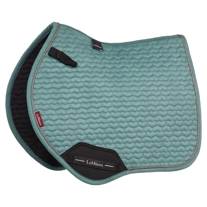 LeMieux Mini Suede Close Contact Jump Square Saddlecloth - Aloe