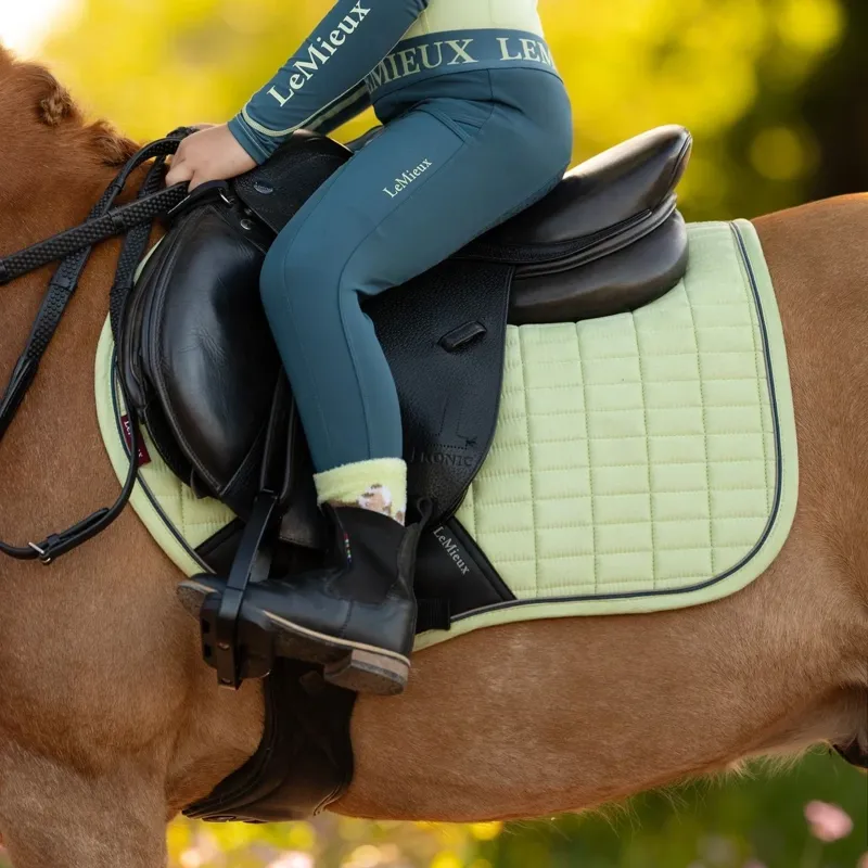 LeMieux Mini Suede Close Contact Square - Macaron-1