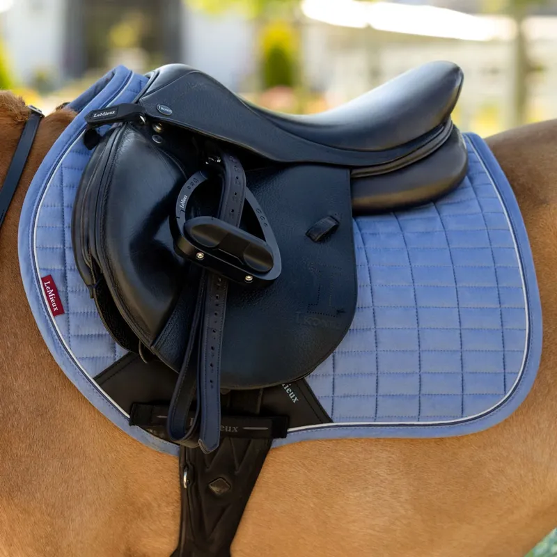 LeMieux Mini Suede Close Contact Square - Powder Blue-1