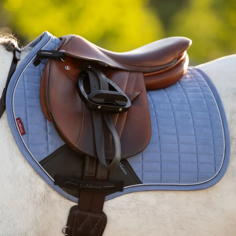 LeMieux Mini Suede Close Contact Square - Powder Blue-2