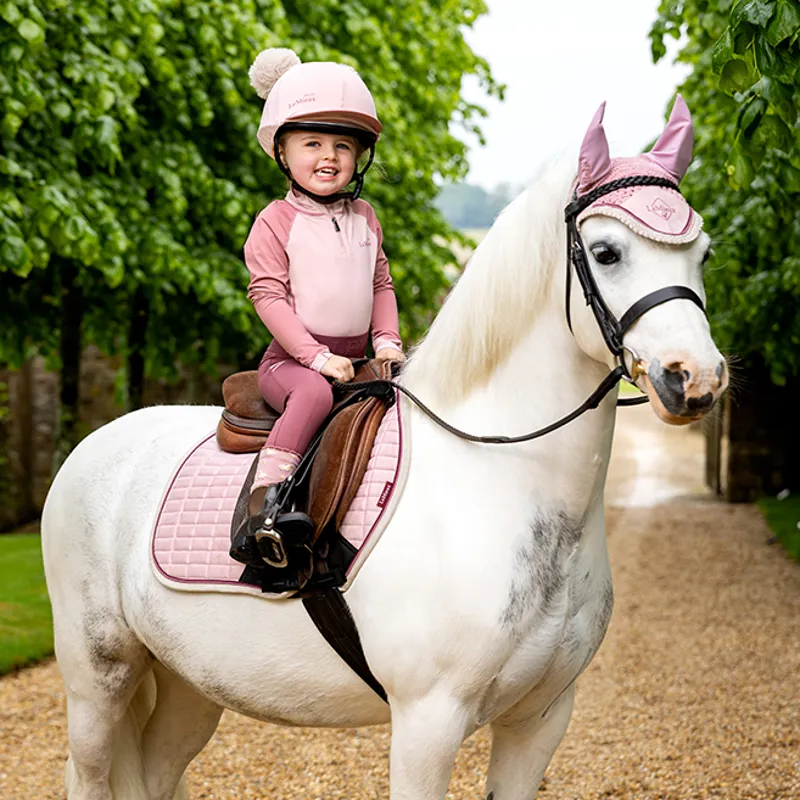 LeMieux Mini Suede Close Contact Square - Blossom-3