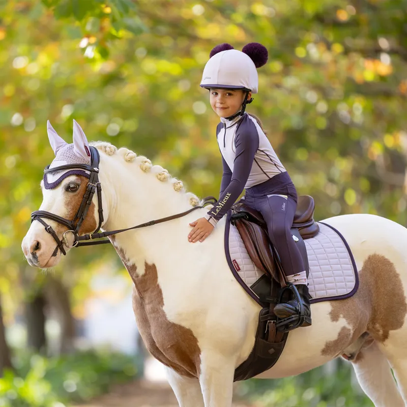 LeMieux Mini Suede Close Contact Square - Lilac-2