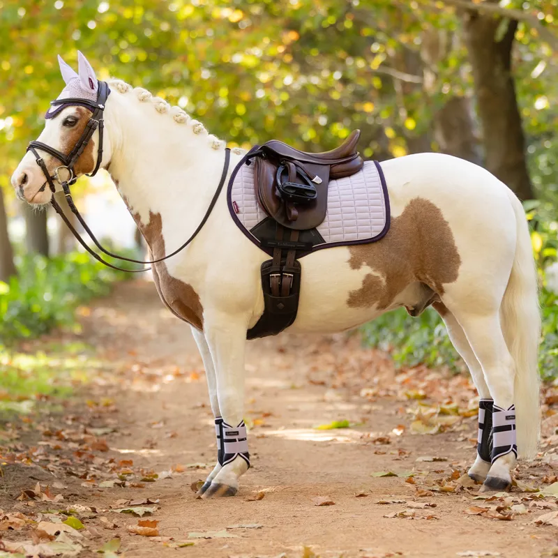 LeMieux Mini Suede Close Contact Square - Lilac-3