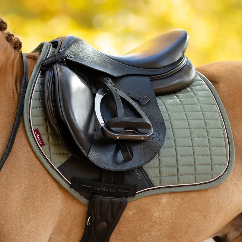 LeMieux Mini Suede Close Contact Square - Rosemary-1