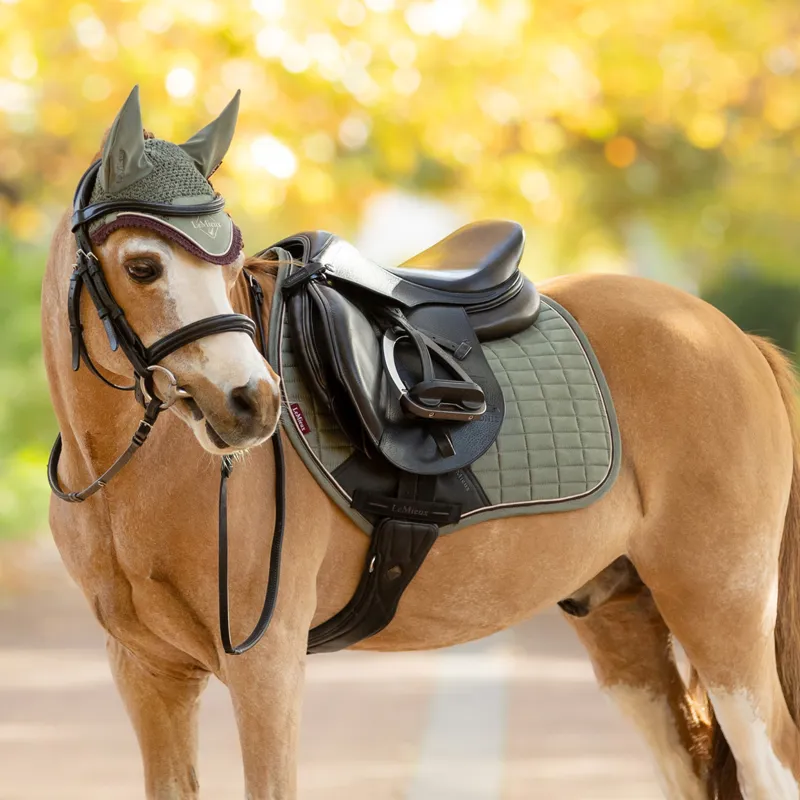 LeMieux Mini Suede Close Contact Square - Rosemary-3