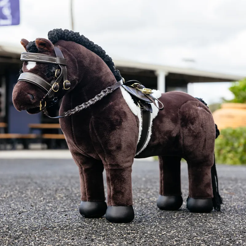 LeMieux Mini Toy Pony Hunter Saddlecloth and Girth - Brown-2