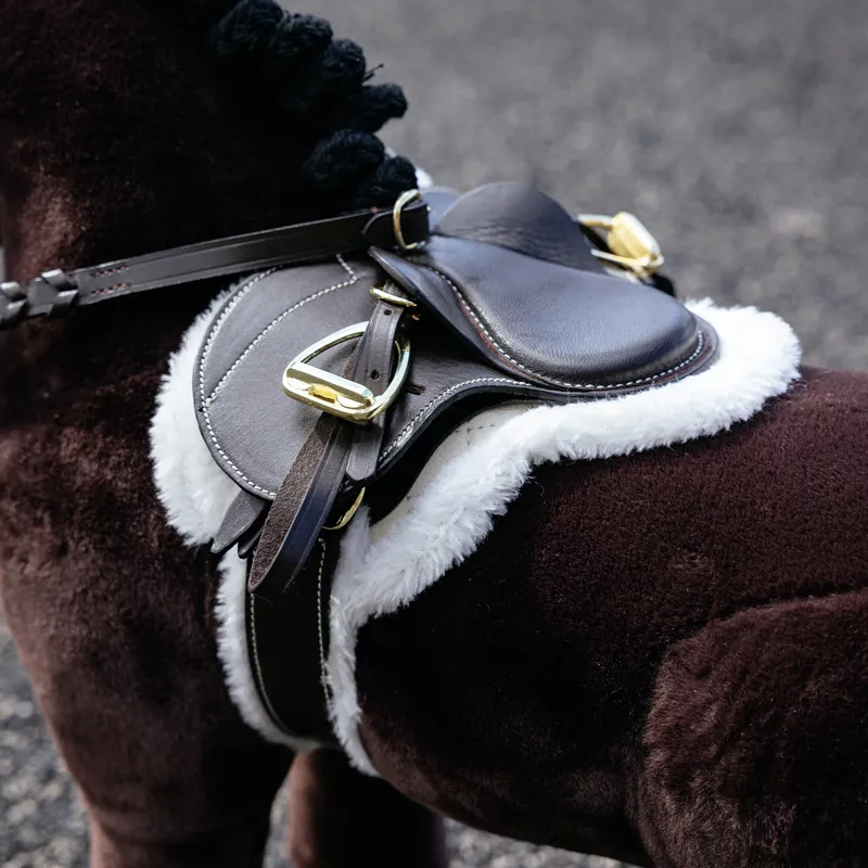 LeMieux Mini Toy Pony Hunter Saddlecloth and Girth - Brown-1