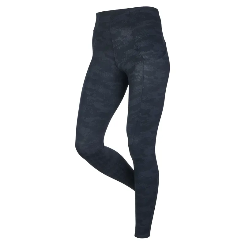 LeMieux Naomi Full Grip Pull On Womens Riding Tights - Camo Black