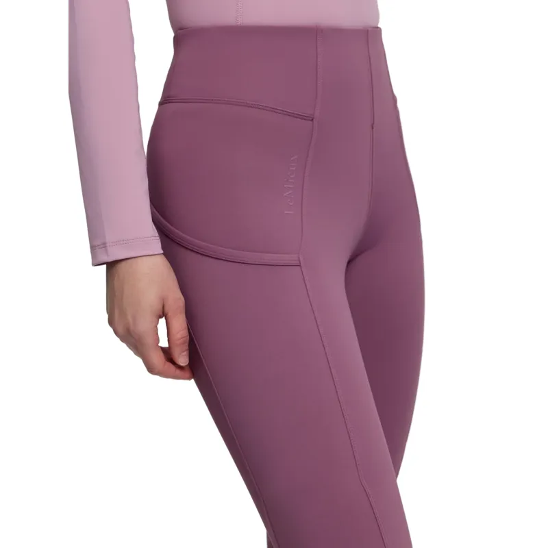 LeMieux Naomi Full Grip Pull On Womens Riding Tights - Mallow-3