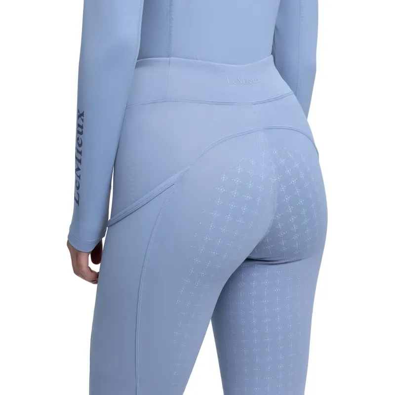 LeMieux Naomi Full Grip Pull On Womens Riding Tights - Powder Blue-3