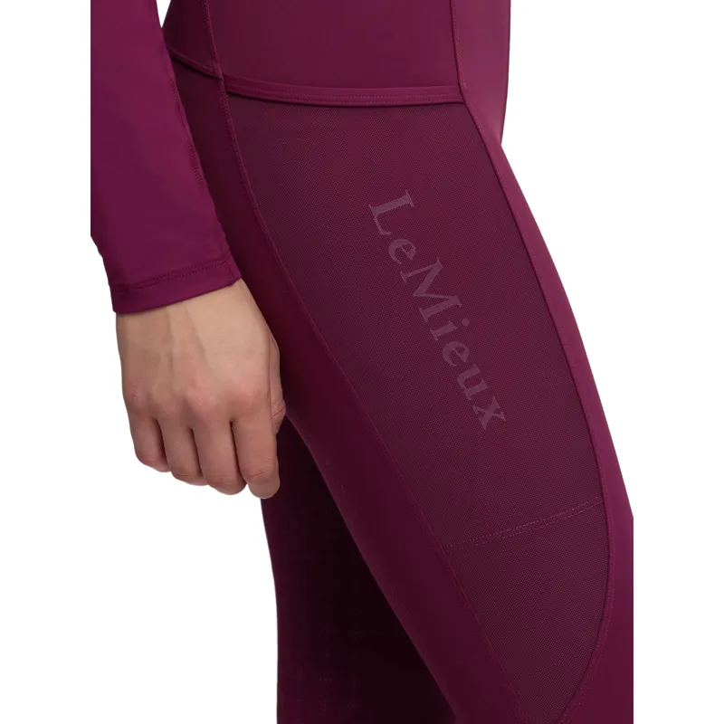 LeMieux Naomi Full Grip Pull On Womens Riding Tights - Blackberry-5
