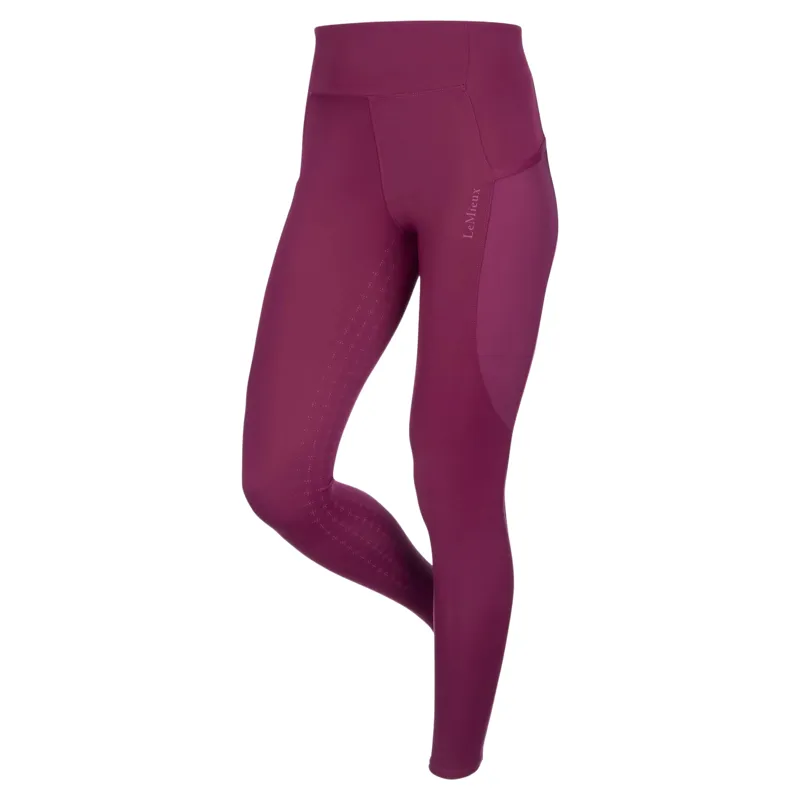 LeMieux Naomi Full Grip Pull On Womens Riding Tights - Blackberry-1