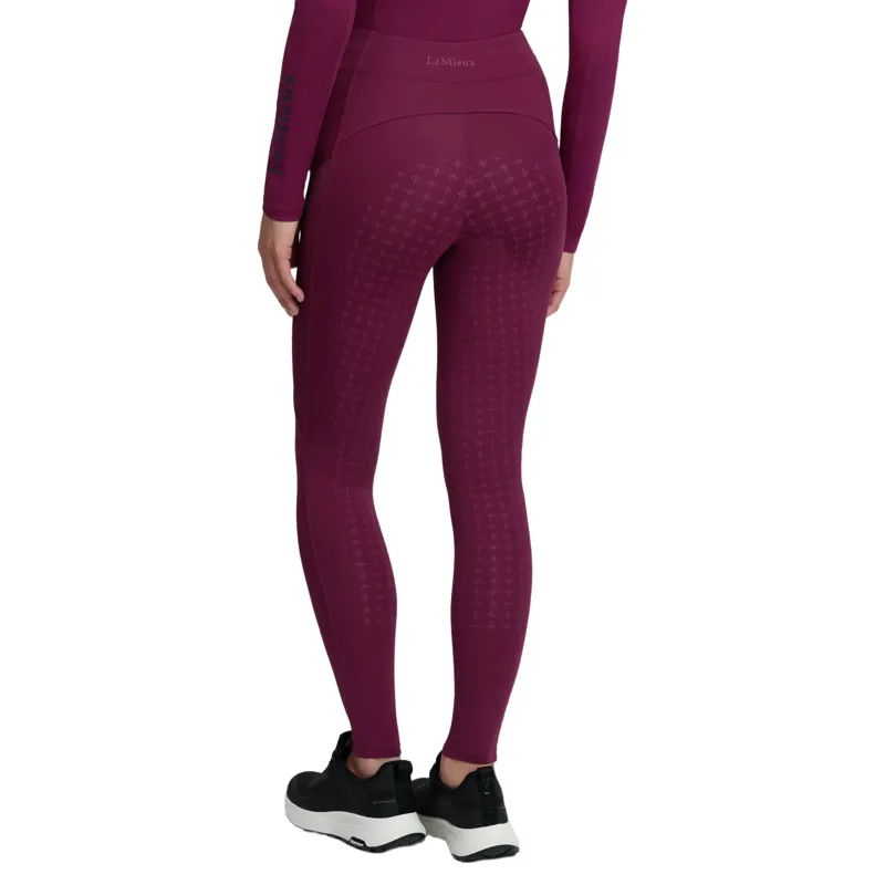 LeMieux Naomi Full Grip Pull On Womens Riding Tights - Blackberry-2
