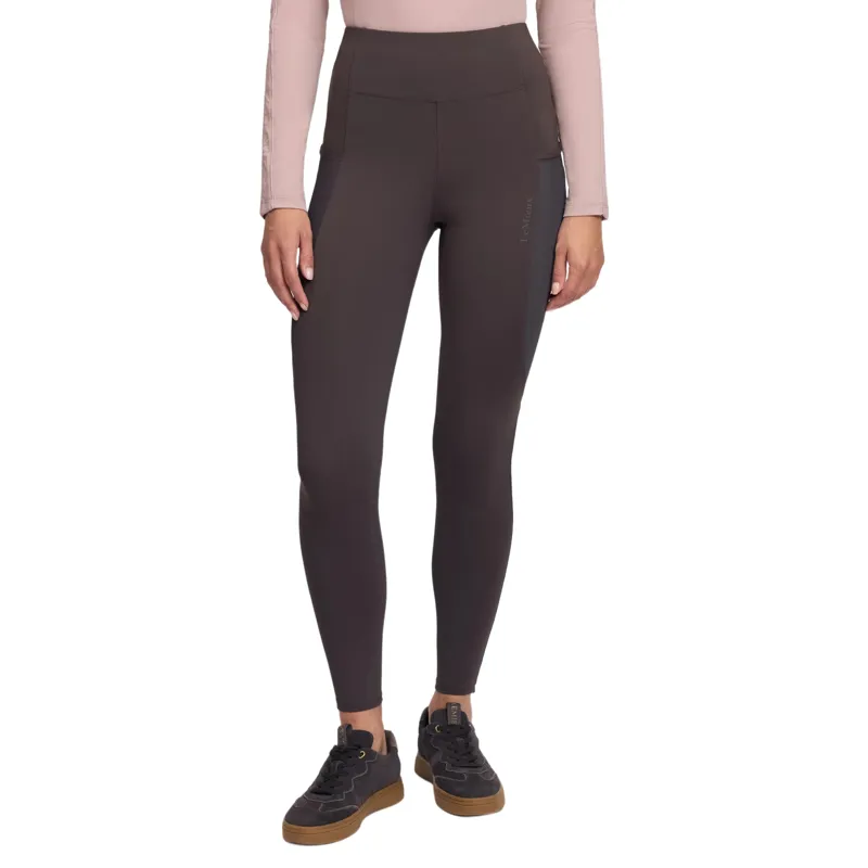 LeMieux Naomi Full Grip Pull On Womens Riding Tights - Cocoa