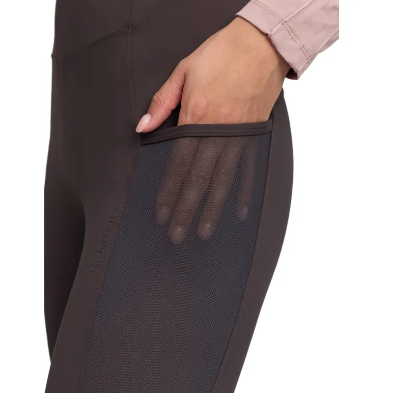 LeMieux Naomi Full Grip Pull On Womens Riding Tights - Cocoa-4