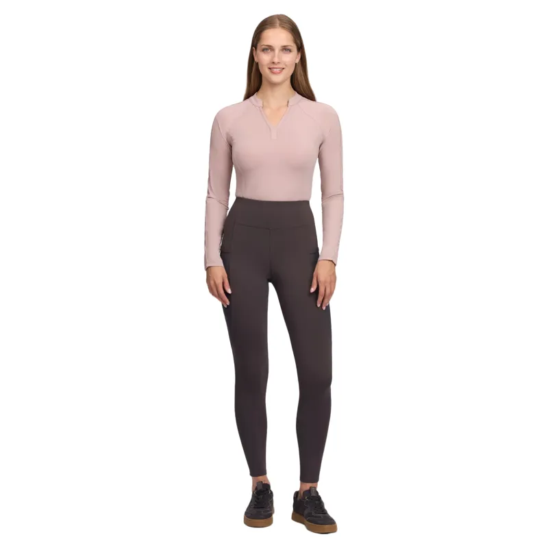 LeMieux Naomi Full Grip Pull On Womens Riding Tights - Cocoa-6