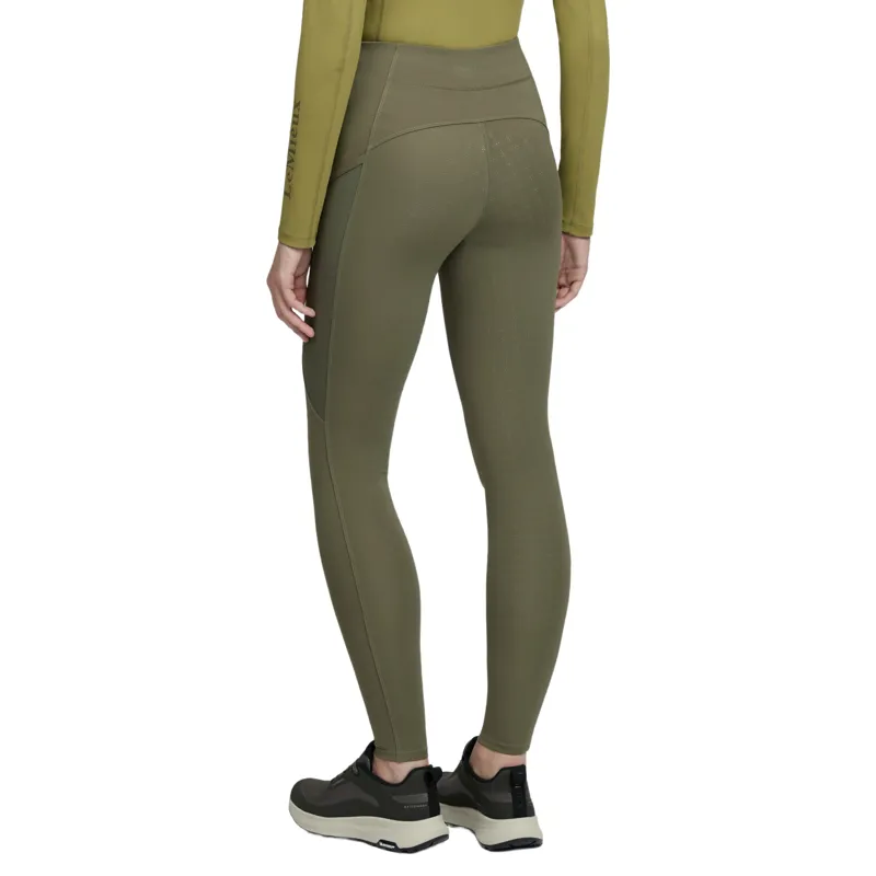 LeMieux Naomi Full Grip Pull On Womens Riding Tights - Willow Green-1