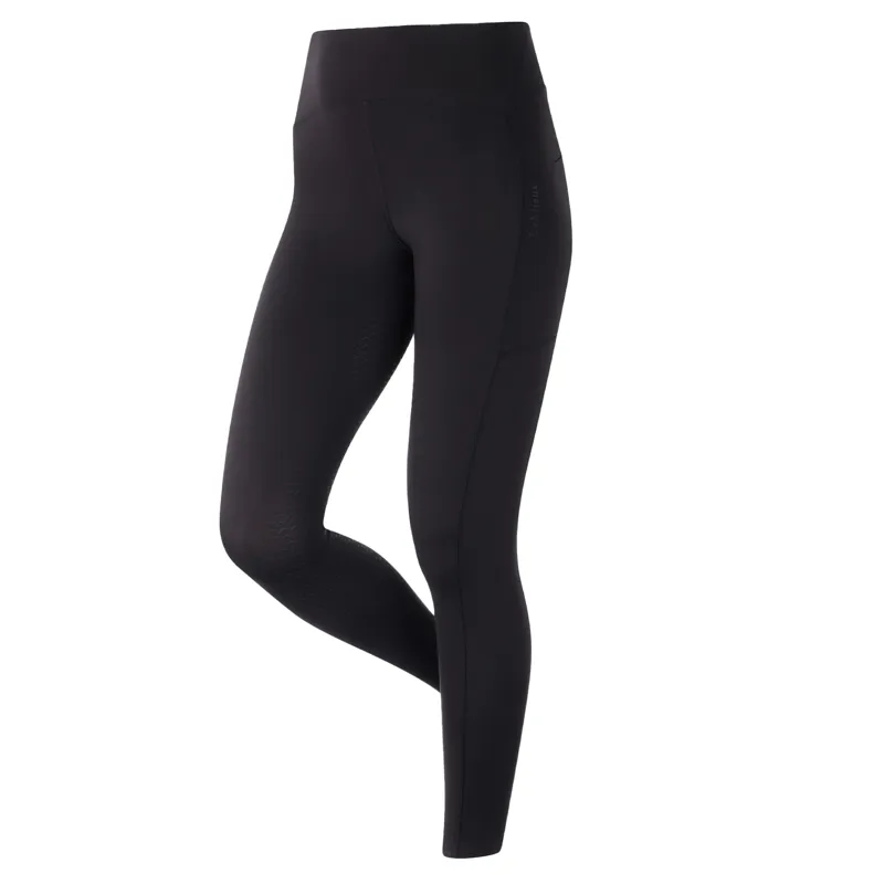 LeMieux Natalie Womens Brushed Pull On Full Grip Riding Tights - Black-1