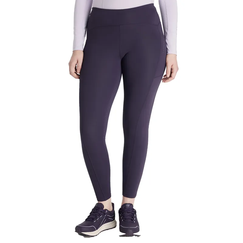 LeMieux Natalie Womens Brushed Pull On Full Grip Riding Tights - Juniper