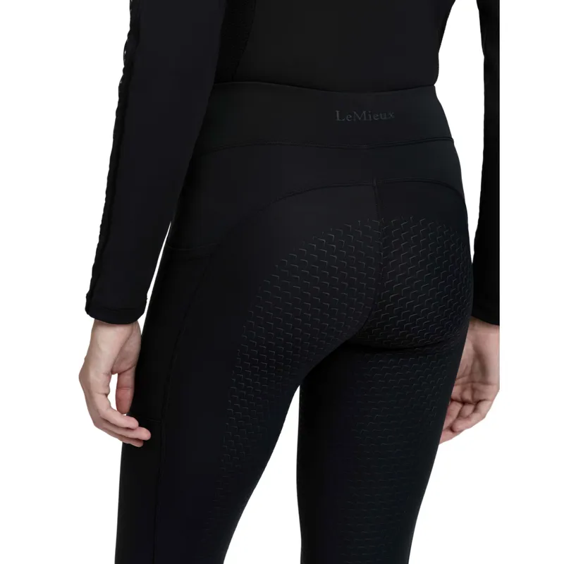 LeMieux Natalie Womens Brushed Full Grip Pull On Riding Tights - Black-2