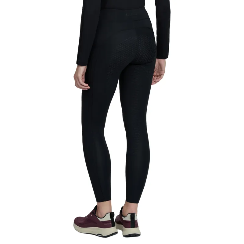 LeMieux Natalie Womens Brushed Full Grip Pull On Riding Tights - Black-1