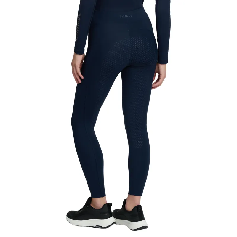 LeMieux Natalie Brushed Full Grip Womens Pull On Riding Tights - Navy Pre-Order