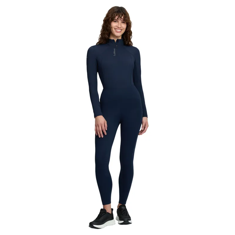 LeMieux Natalie Brushed Full Grip Womens Pull On Riding Tights - Navy Pre-Order-6