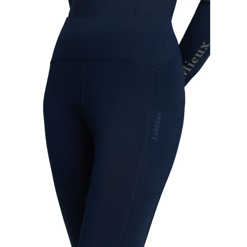 LeMieux Natalie Brushed Full Grip Womens Pull On Riding Tights - Navy Pre-Order-5