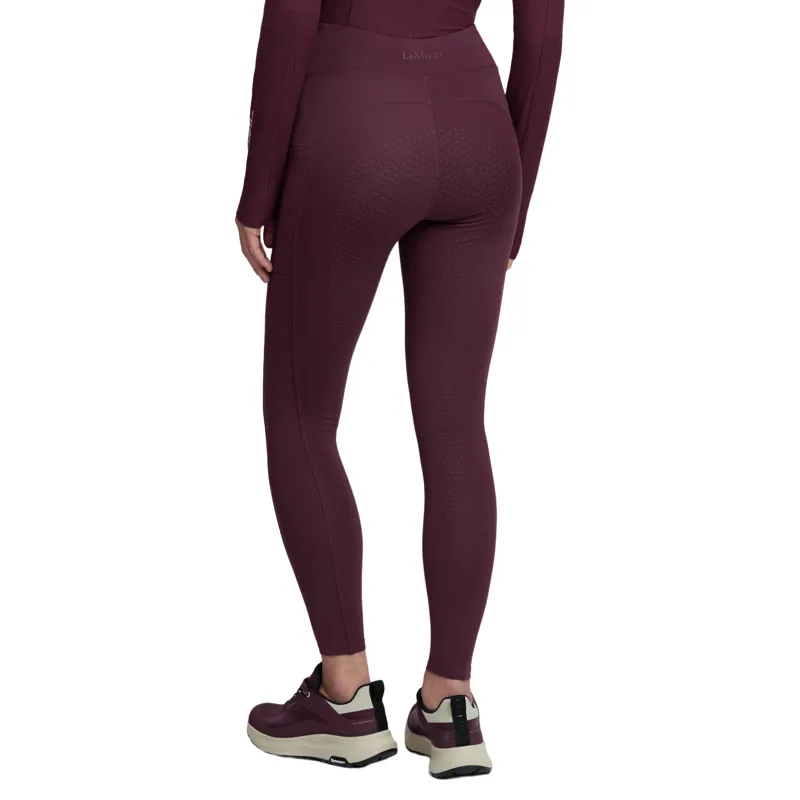 LeMieux Natalie Brushed Full Grip Womens Riding Tights - Blackberry Pre-Order-2