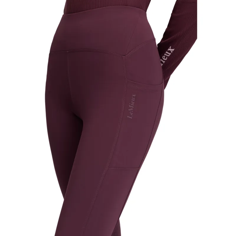 LeMieux Natalie Brushed Full Grip Womens Riding Tights - Blackberry Pre-Order-6
