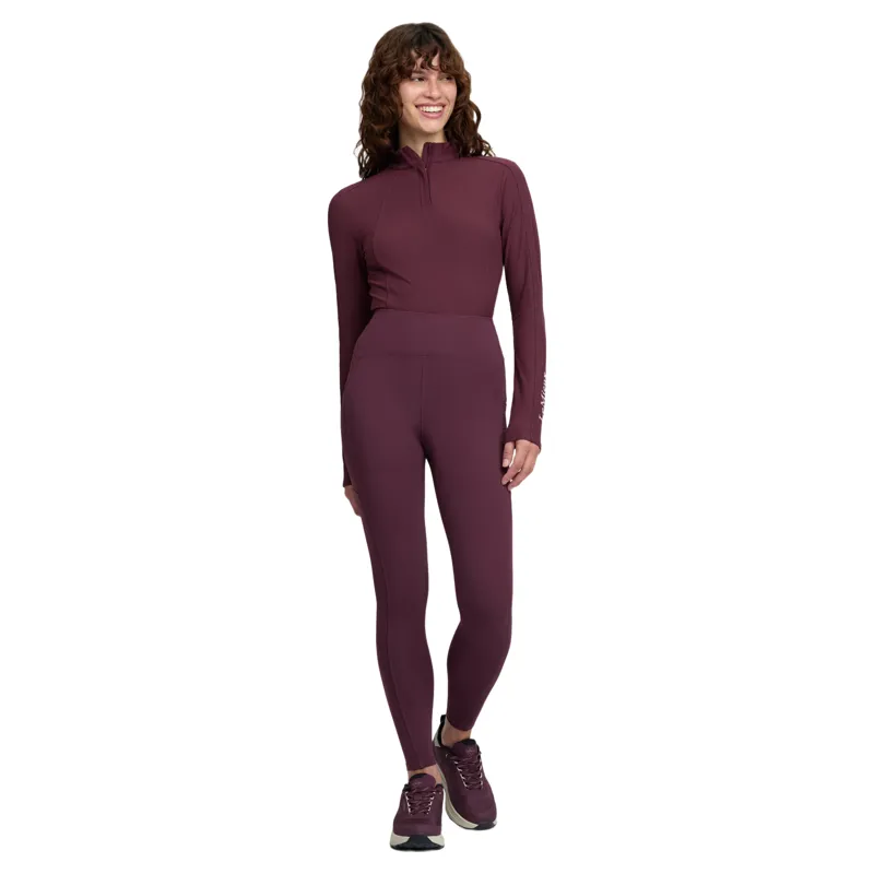 LeMieux Natalie Brushed Full Grip Womens Riding Tights - Blackberry Pre-Order-5