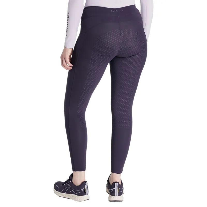 LeMieux Natalie Womens Brushed Full Grip Pull On Riding Tights - Juniper-1