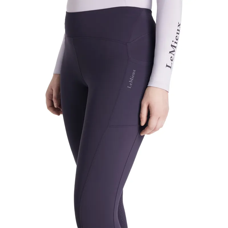 LeMieux Natalie Womens Brushed Full Grip Pull On Riding Tights - Juniper-4