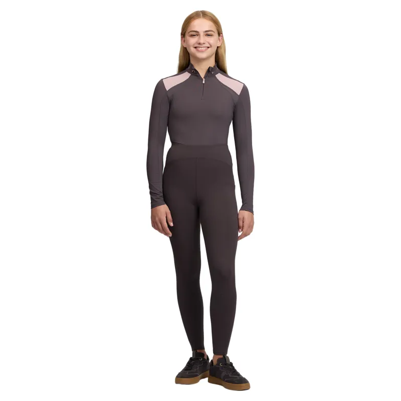 LeMieux Young Rider Nell Brushed Pull On Riding Tights - Cocoa Pre-Order-5