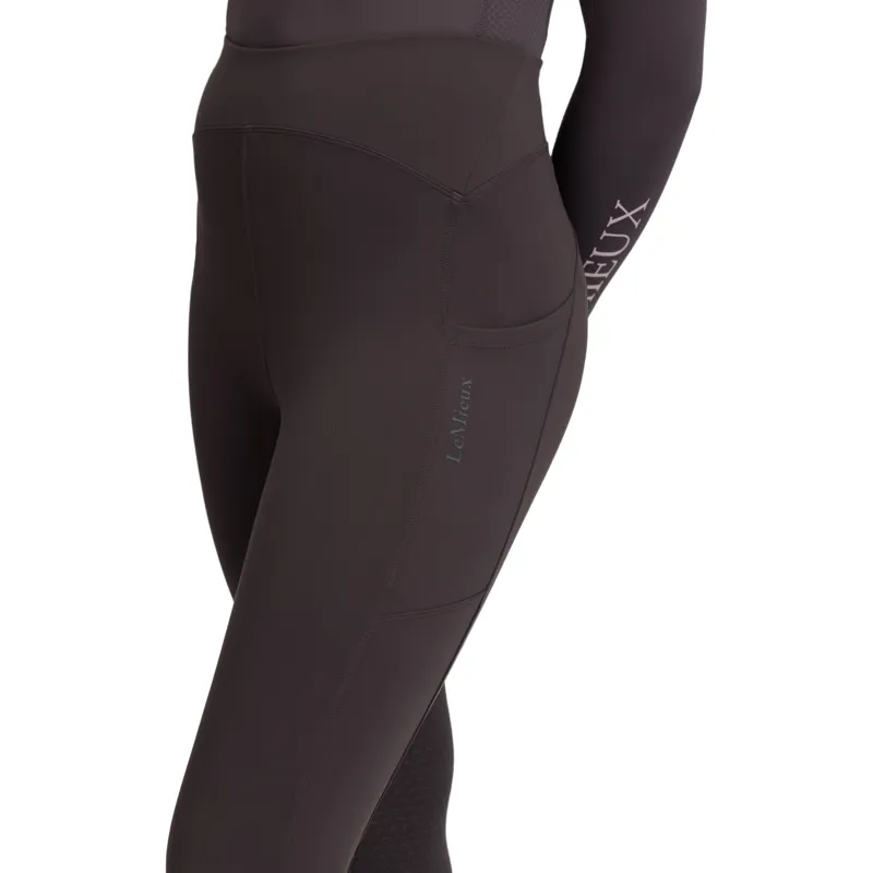 LeMieux Young Rider Nell Brushed Pull On Riding Tights - Cocoa Pre-Order-4