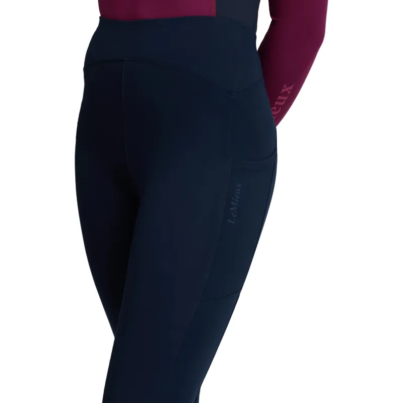 LeMieux Young Rider Nell Brushed Pull On Riding Tights - Navy Pre-Order-4