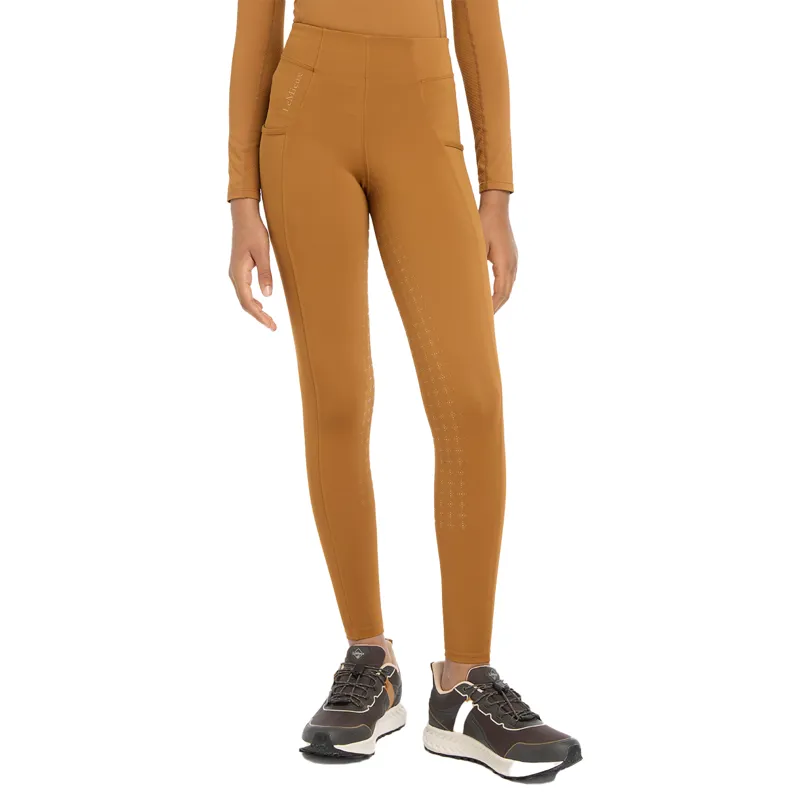 LeMieux Young Rider Orla Full Grip Junior Riding Tights - Ginger