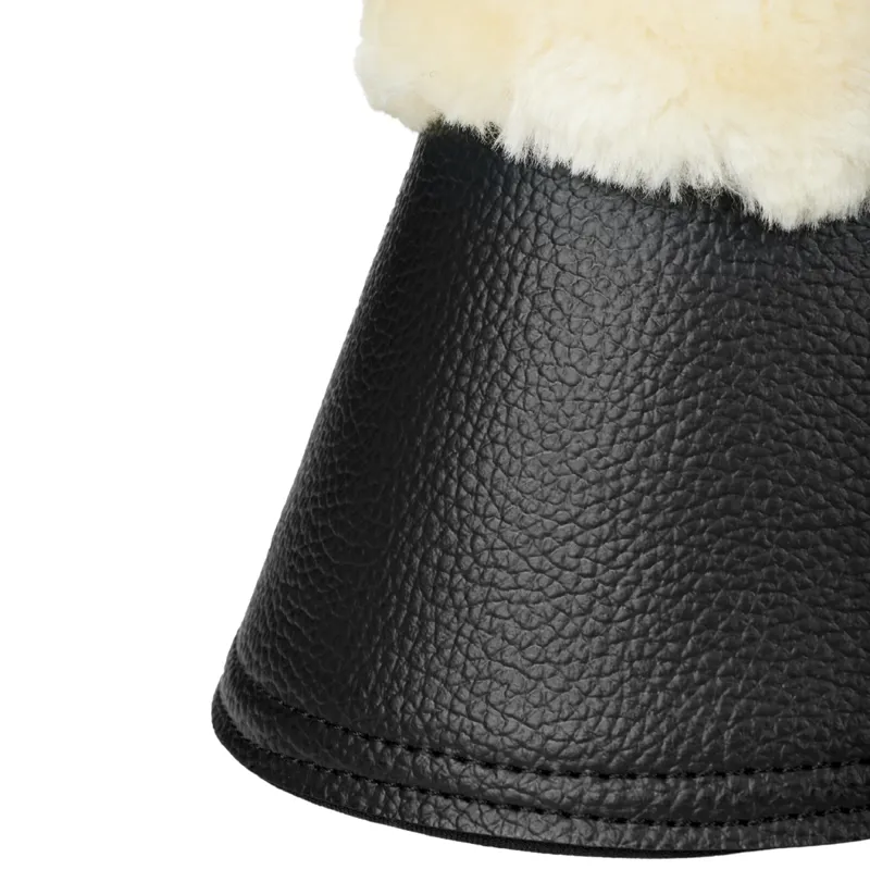 LeMieux Fleece WrapRound Overreach Boots - Black/Natural-3