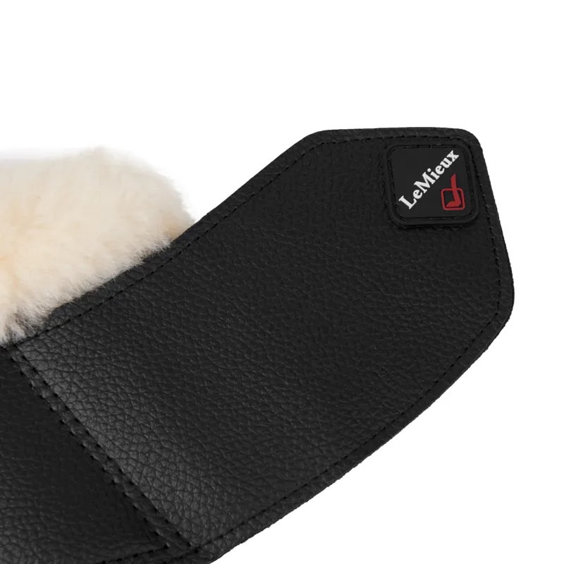 LeMieux Fleece WrapRound Overreach Boots - Black/Natural-4