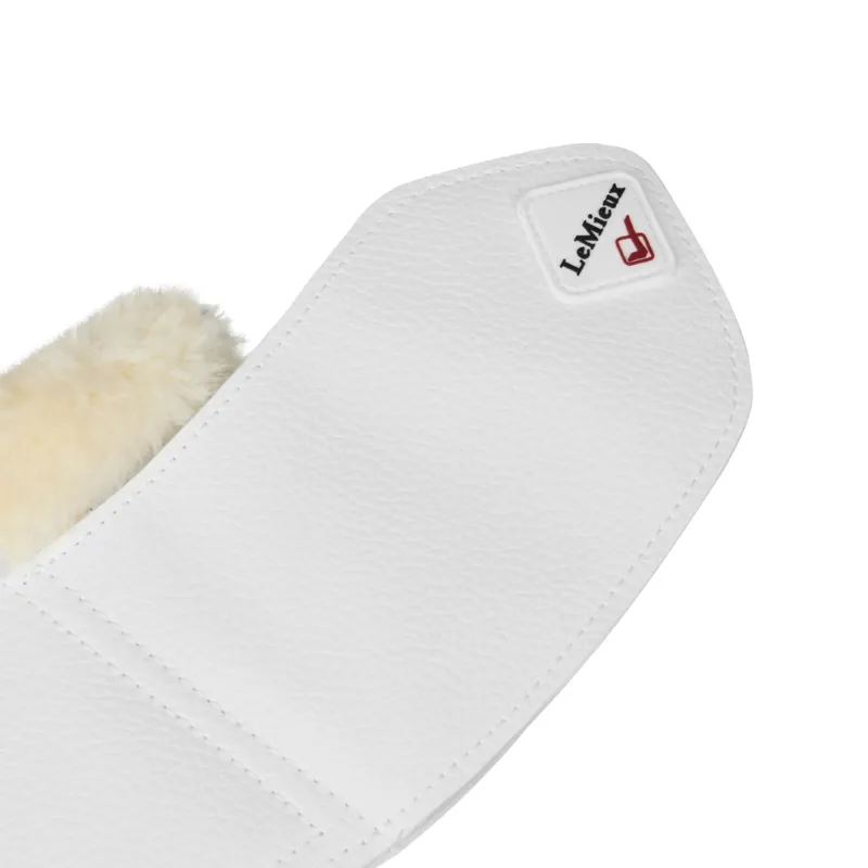 LeMieux Fleece WrapRound Overreach Boots - White/Natural-2