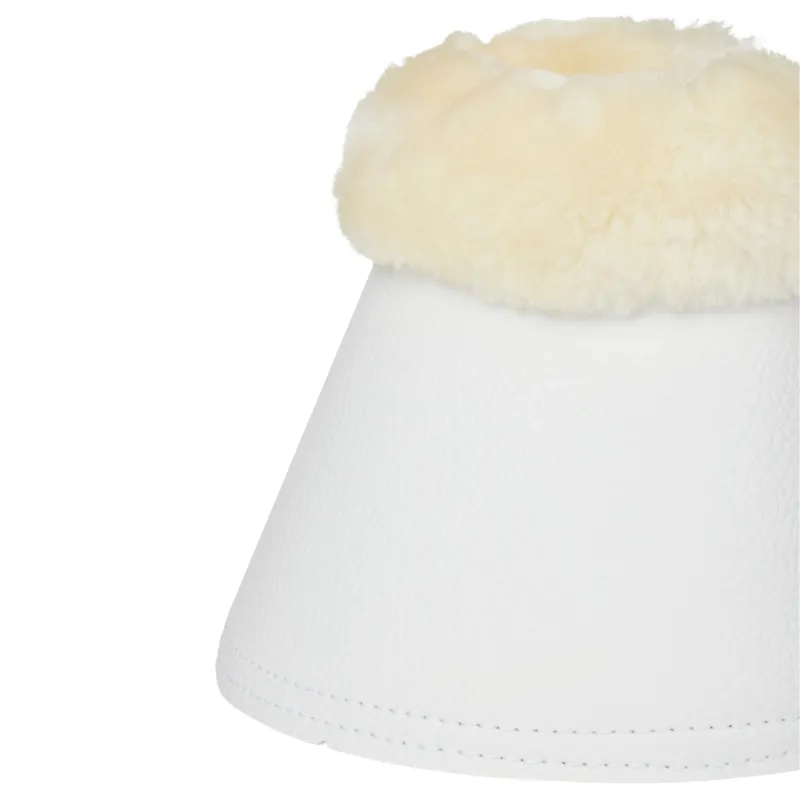 LeMieux Fleece WrapRound Overreach Boots - White/Natural-4