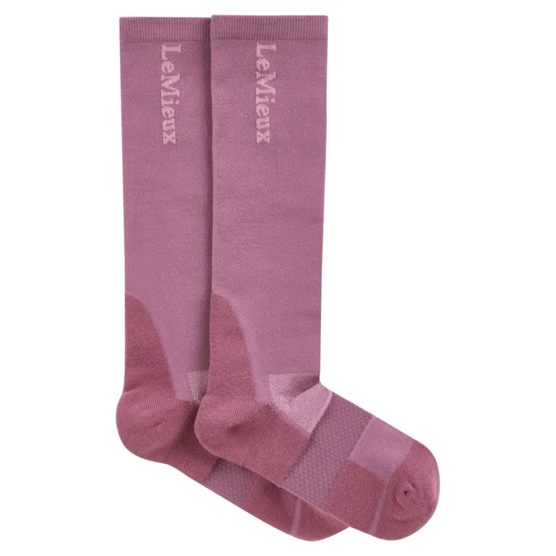 LeMieux Performance Junior Tall Riding Socks - Mallow-1