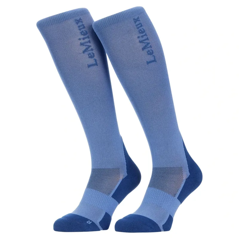 LeMieux Performance Junior Tall Riding Socks - Powder Blue
