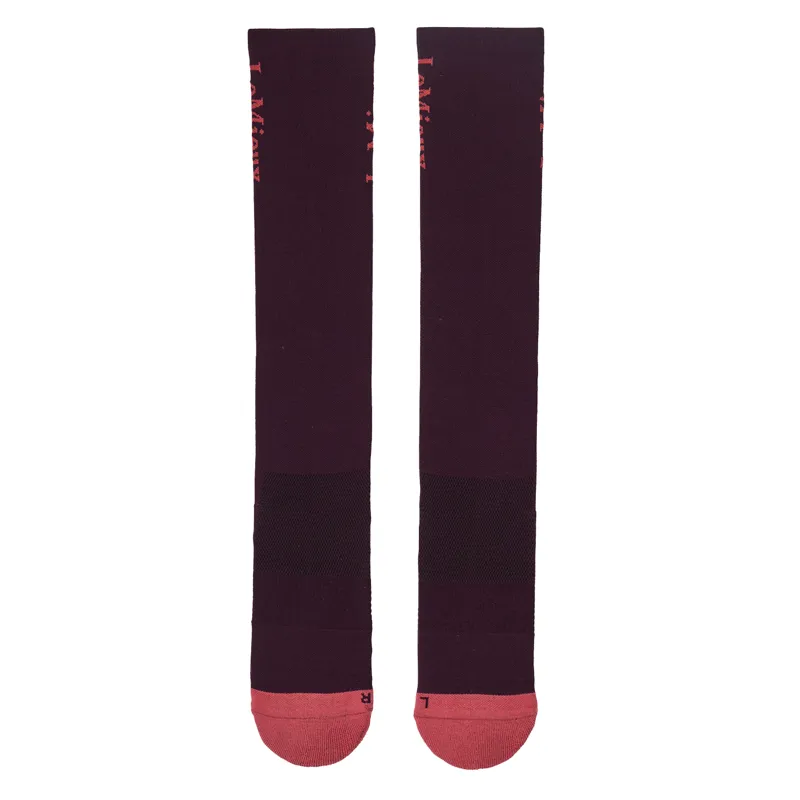 LeMieux Performance Tall Riding Socks - Damson-1