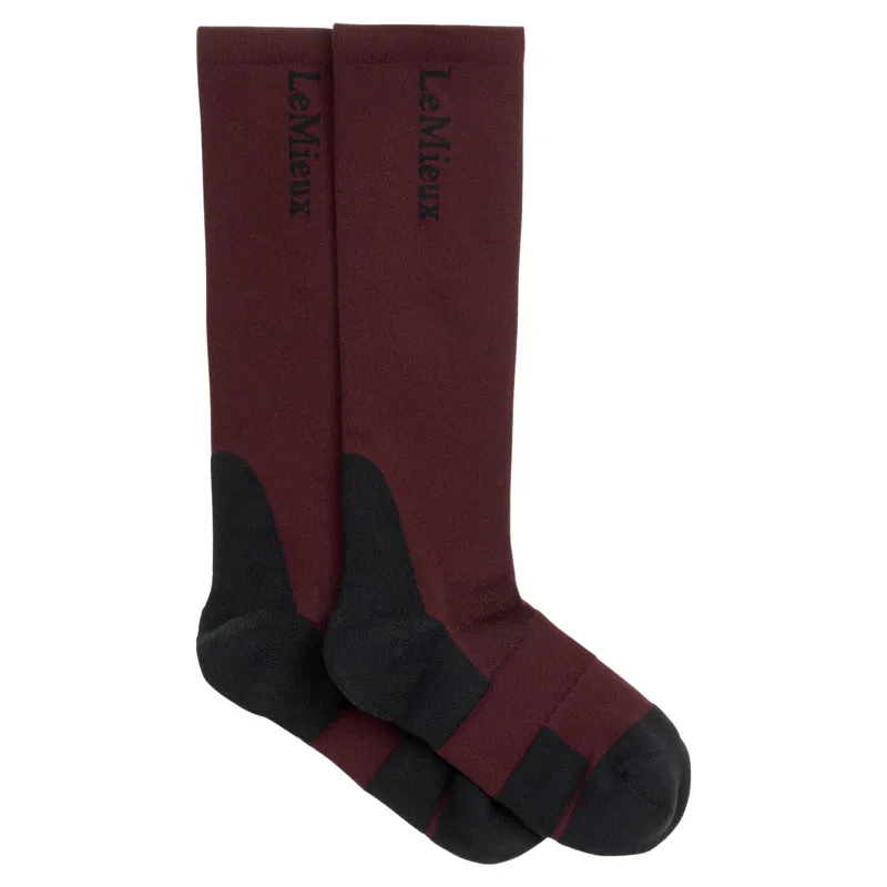 LeMieux Performance Tall Riding Socks - Bramble-1