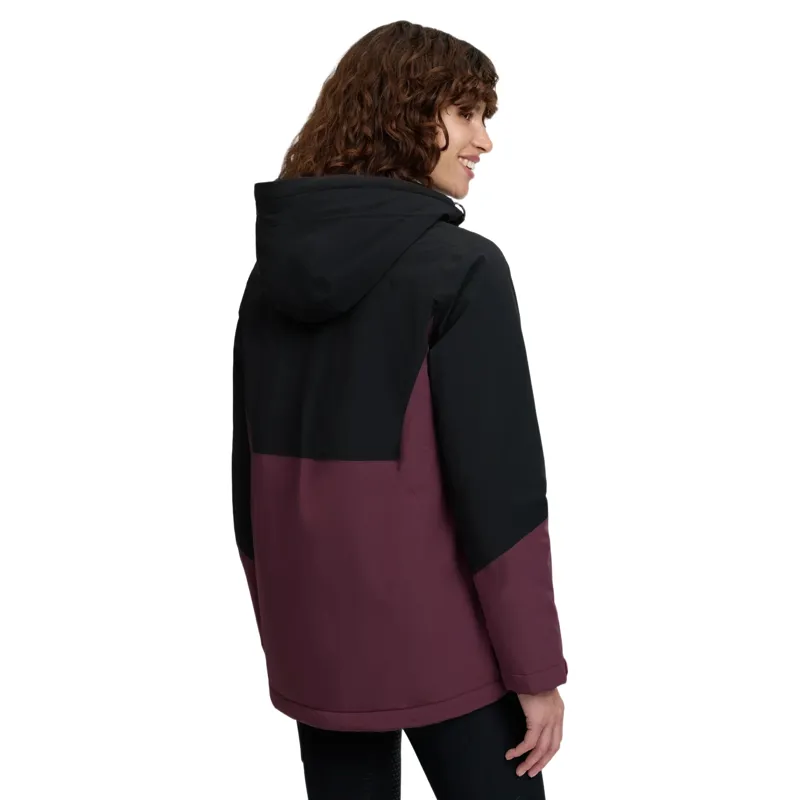 LeMieux Phoebe Womens Waterproof 1/2 Zip Anorak - Black/Bramble-2