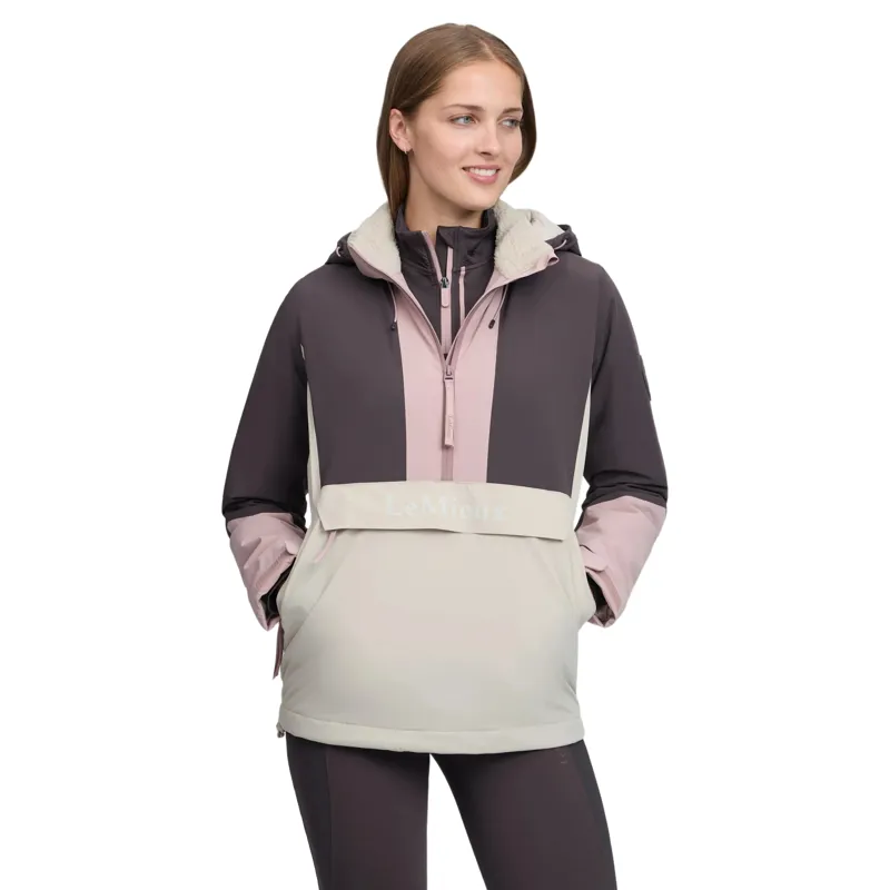 LeMieux Phoebe Womens Waterproof 1/2 Zip Anorak - Wild Rose-1