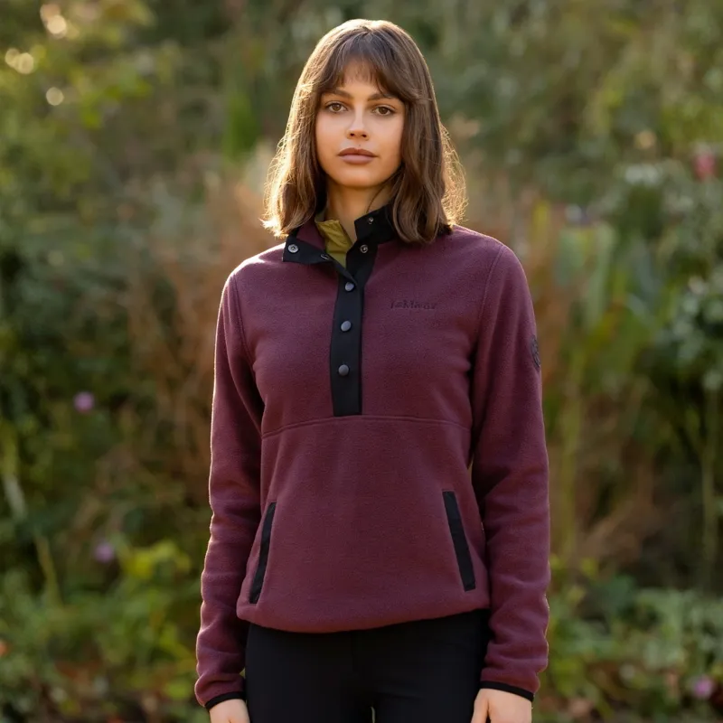 LeMieux Piper Womens Popper Fleece - Bramble-5