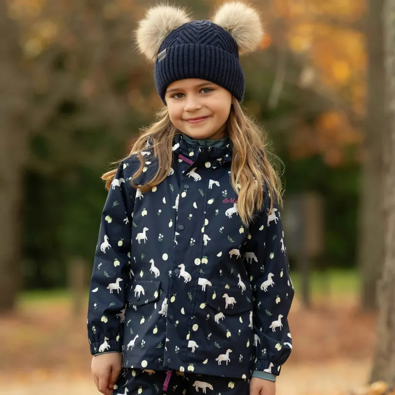 LeMieux Mini Pippin Junior Splash Waterproof Jacket - Navy-1